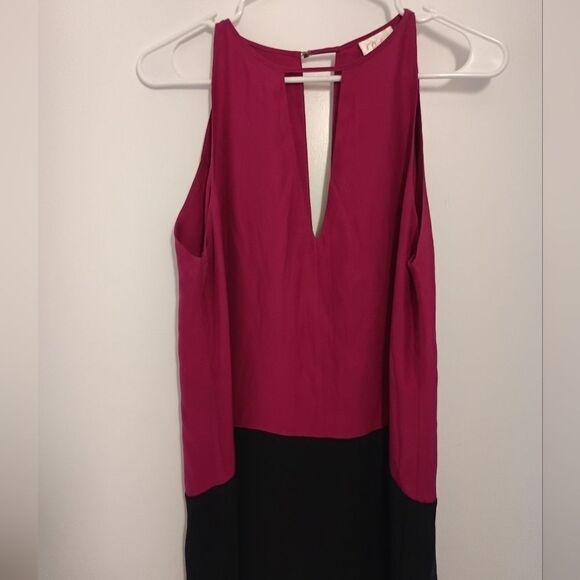 Parker Silk Color Block Dress - Picture 6 of 8